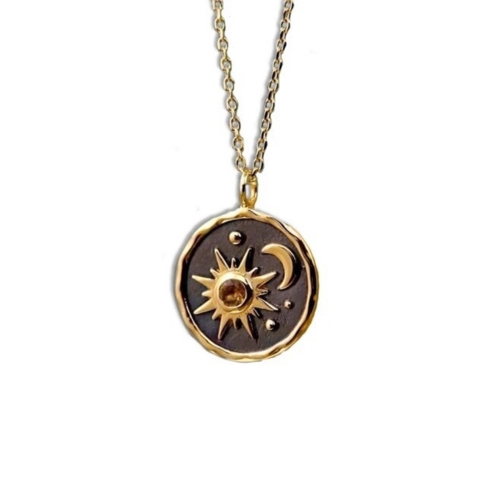 Sun And Moon Pendant Necklace